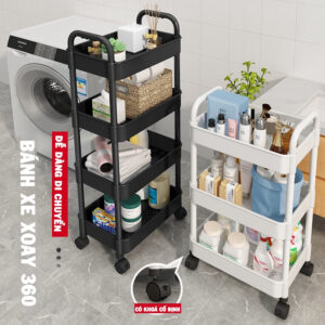 Kệ nhựa có bánh xe ba đến năm tầng tiện ích trong cuộc sống gia đình