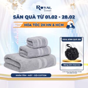 Khăn tắm gội đầu lau mặt dầy mềm  mát mịn