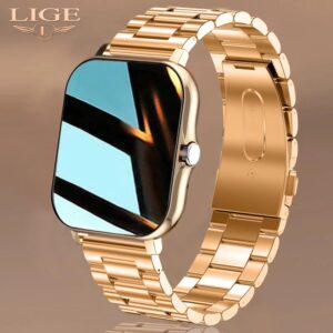 Lige đồng hồ thông minh mới nam nữ 1.69 "màn hình màu full touch fitness tracker đồng hồ thông minh vàng hồng